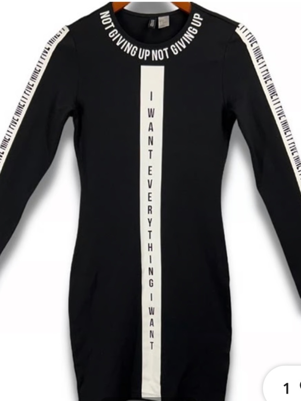 Women’s, Dress, Divided by H&M, Size 6, Black & white EU 44